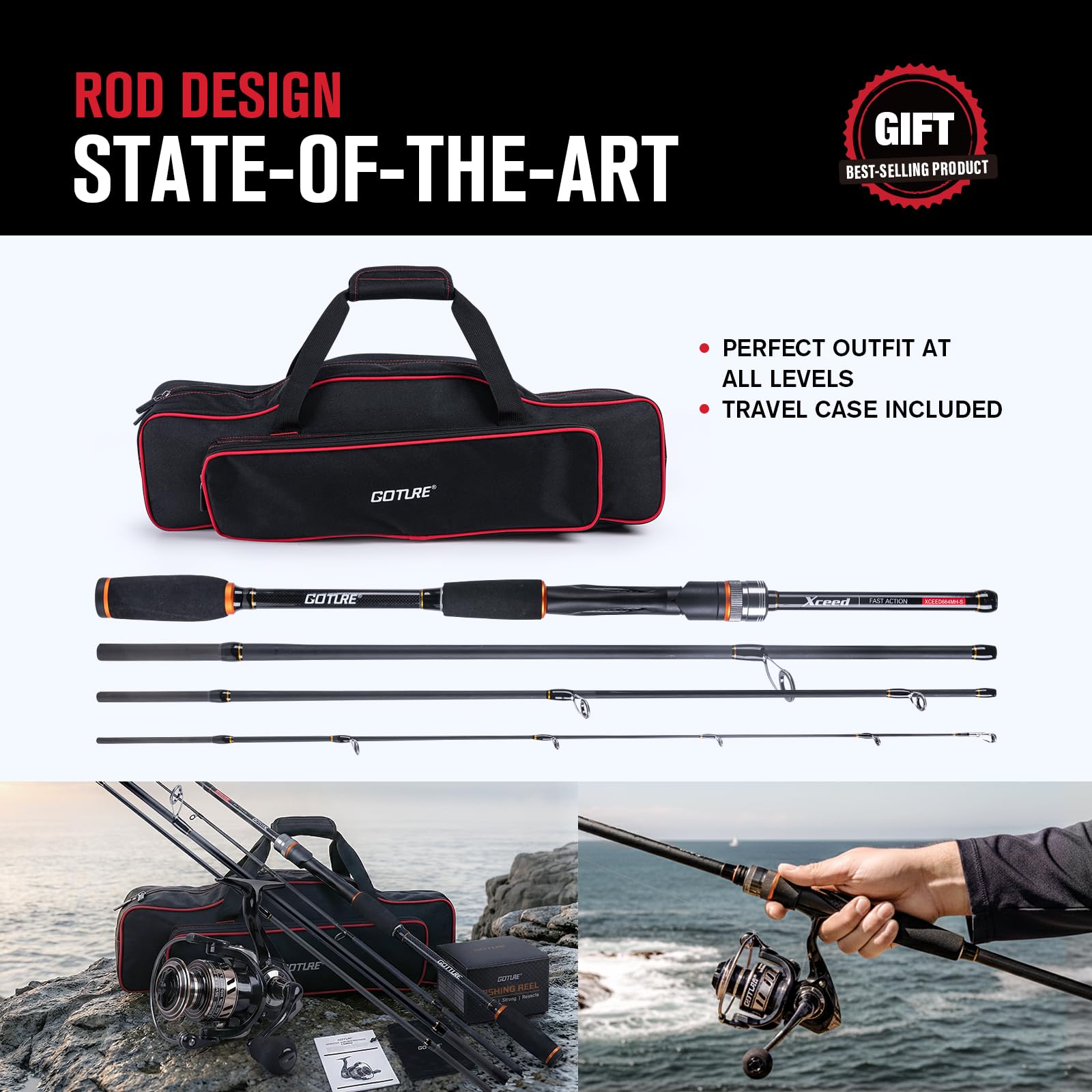 Goture Set Portatile Canna da  - Reel Bag recensione e prezzo