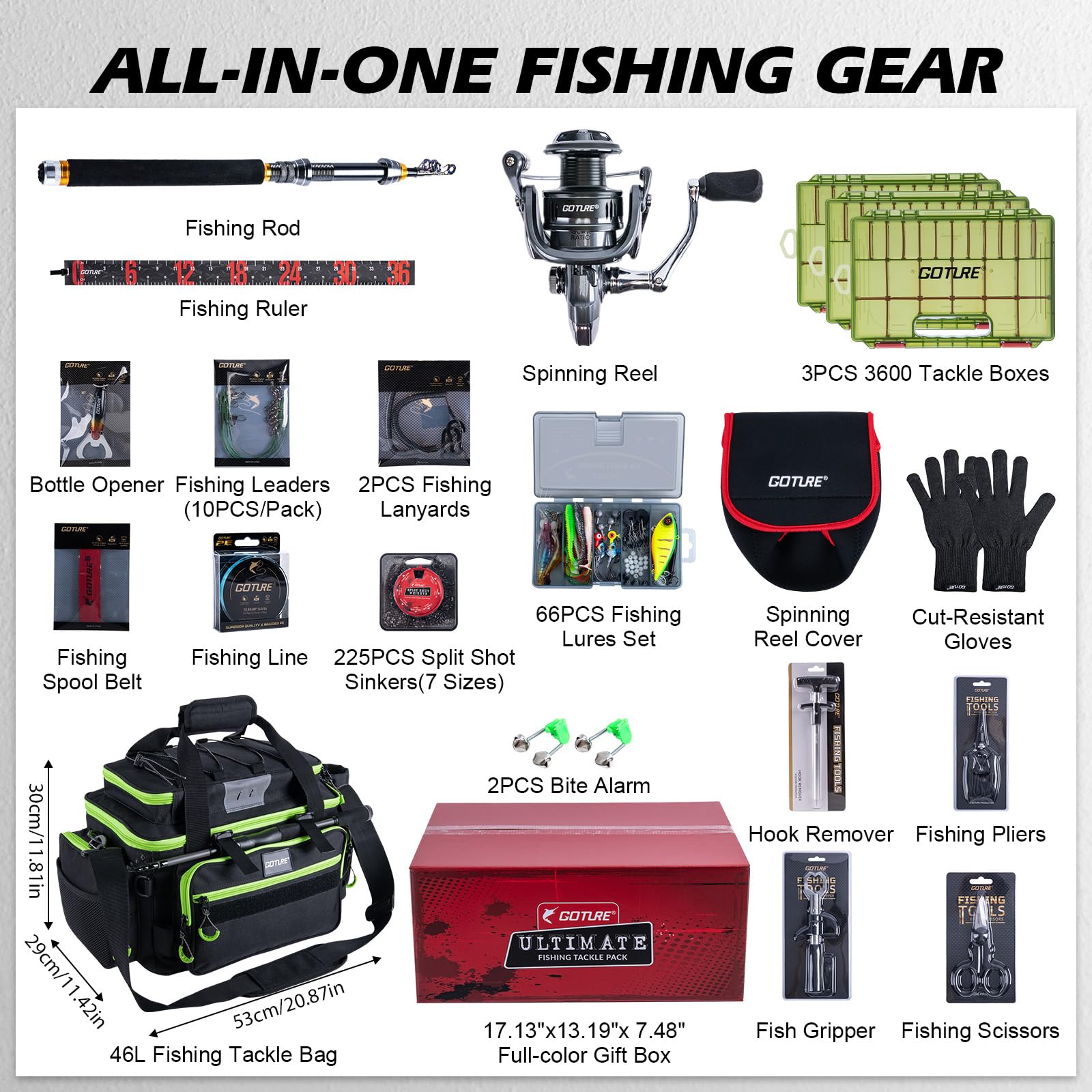 Set da Pesca Portatile Goture, - Reel Bag recensione e prezzo